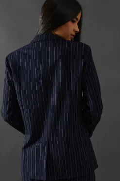 The Ultimate Pinstripe Oversized Blazer