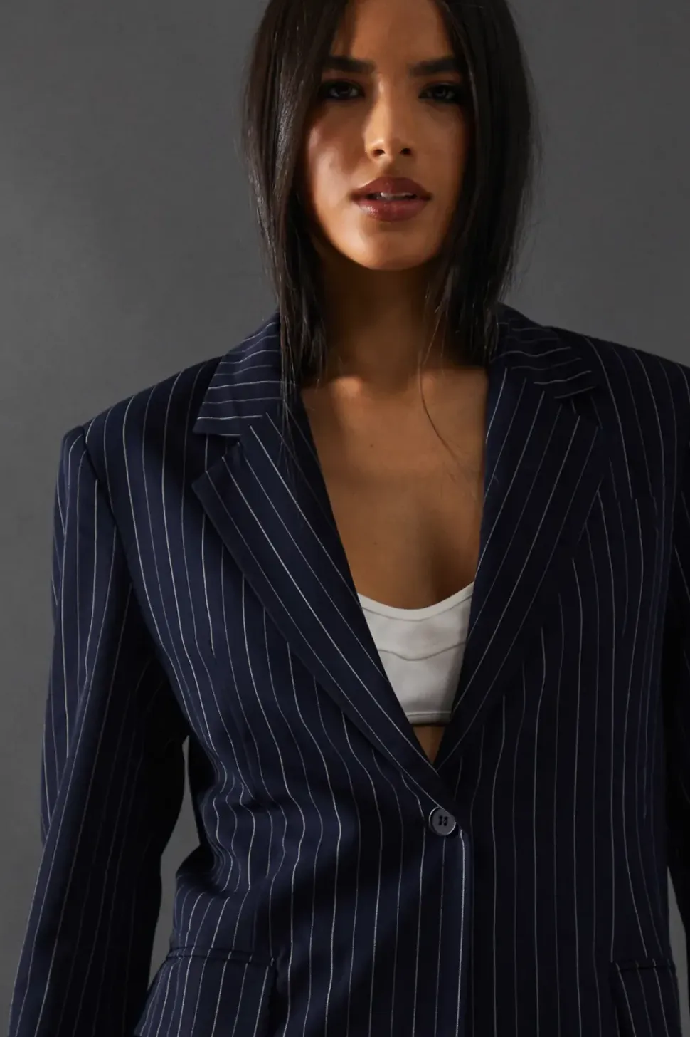 The Ultimate Pinstripe Oversized Blazer