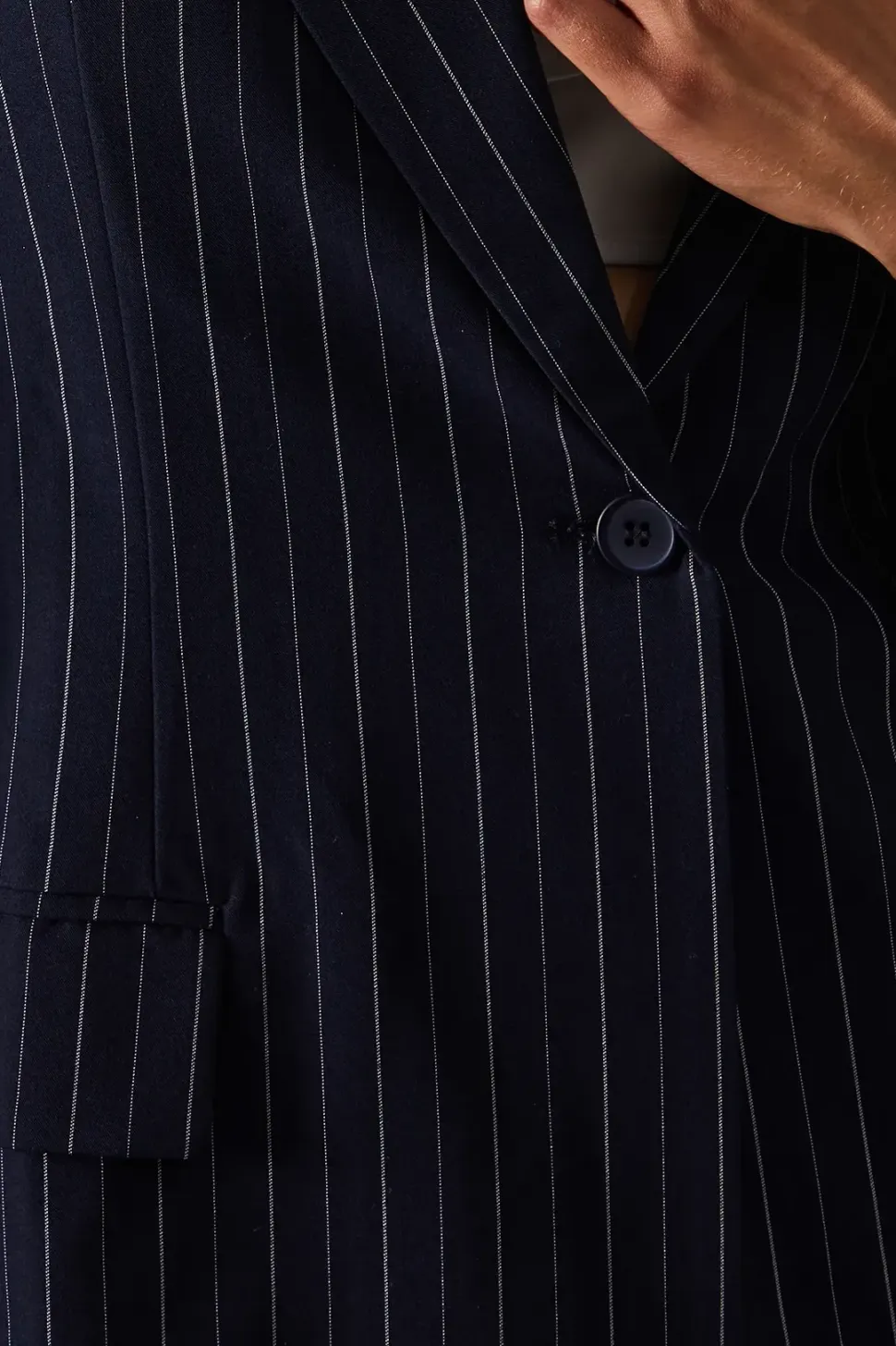 The Ultimate Pinstripe Oversized Blazer