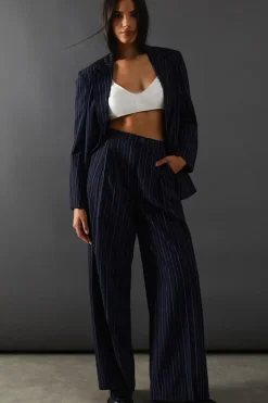 The Ultimate Pinstripe Wide Leg Trouser