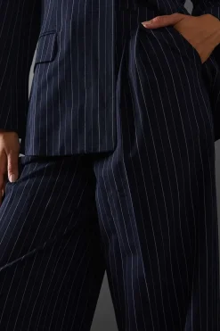 The Ultimate Pinstripe Wide Leg Trouser