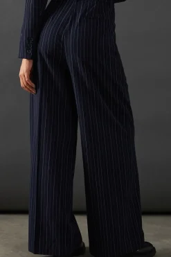 The Ultimate Pinstripe Wide Leg Trouser