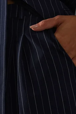 The Ultimate Pinstripe Wide Leg Trouser