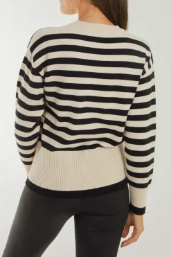 Thick Stripe Crew Neck Jumper