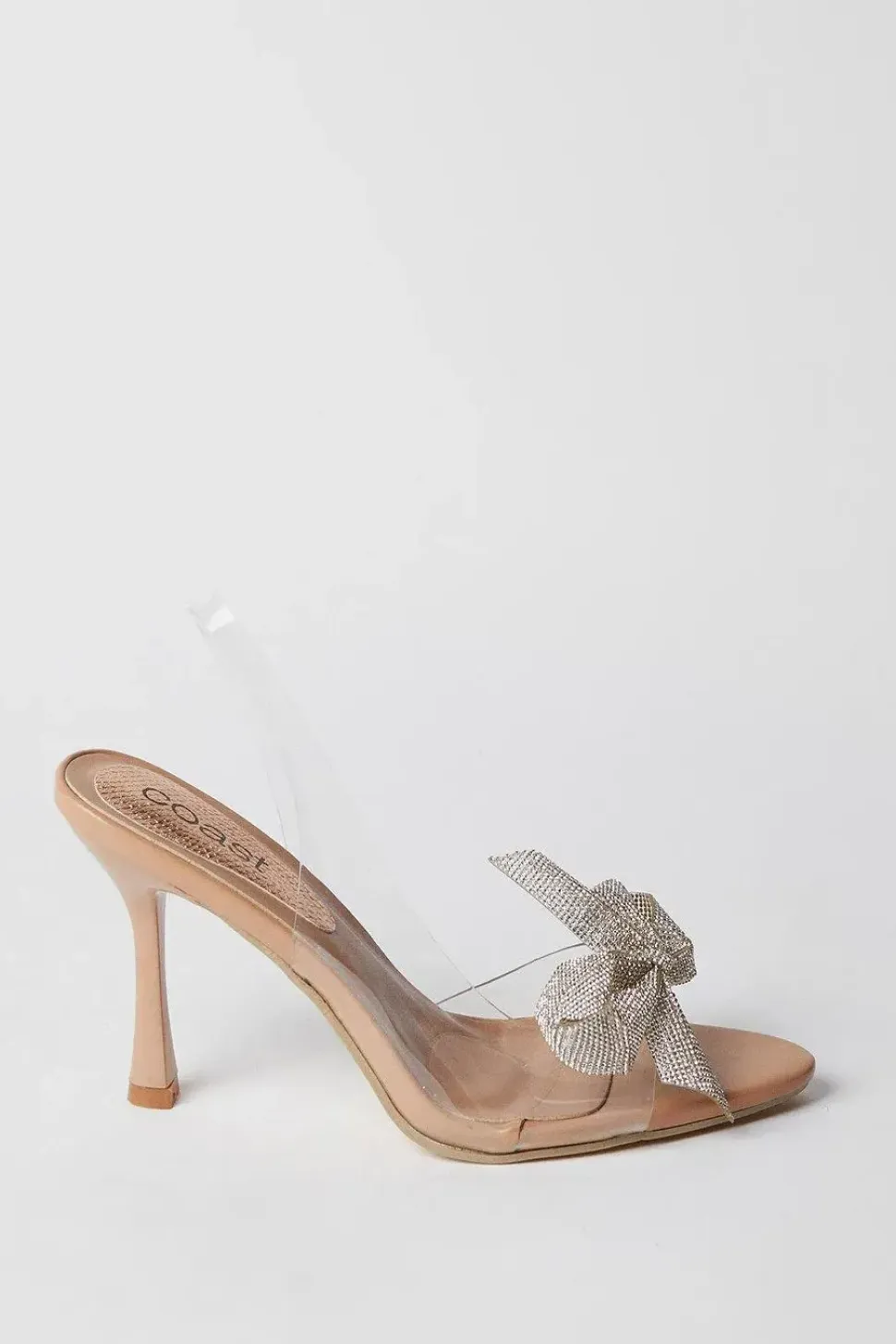 Thilda Diamante Bow Vinyl High Heeled Sandals