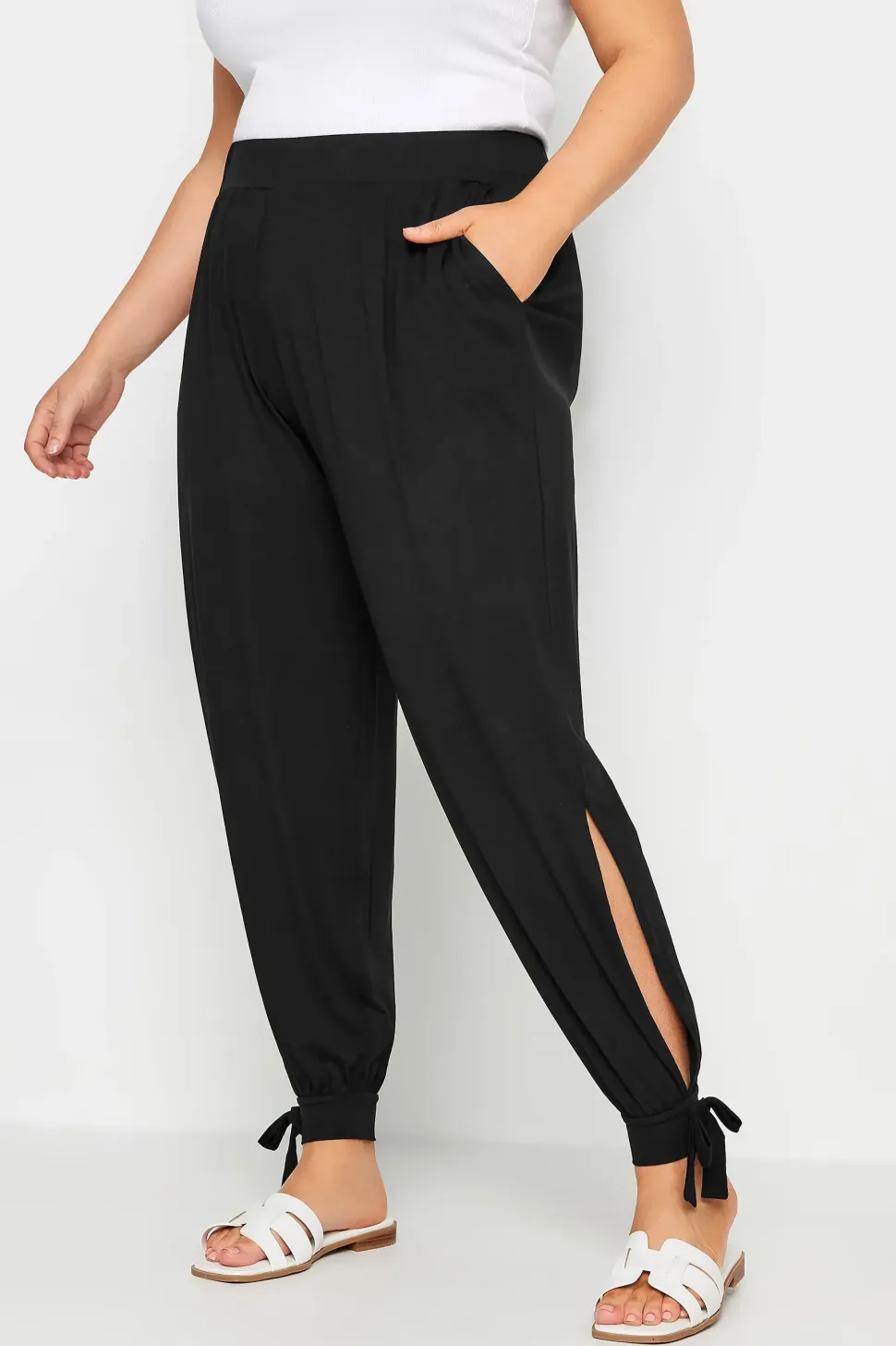 Tie Detail Harem Joggers