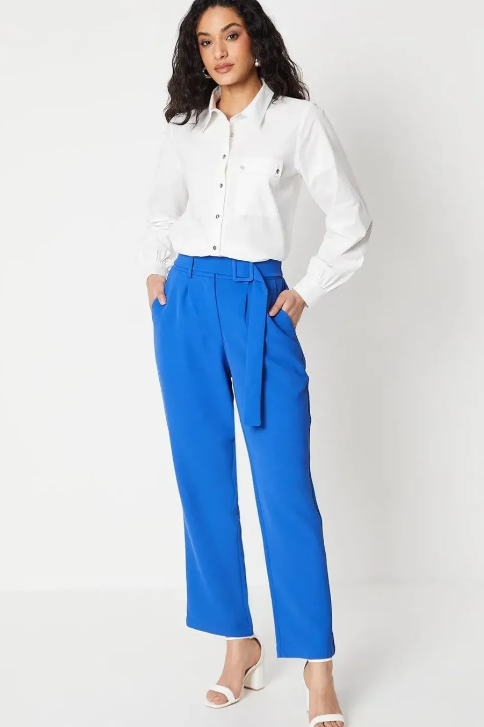 Tie Detail High Waisted Trousers