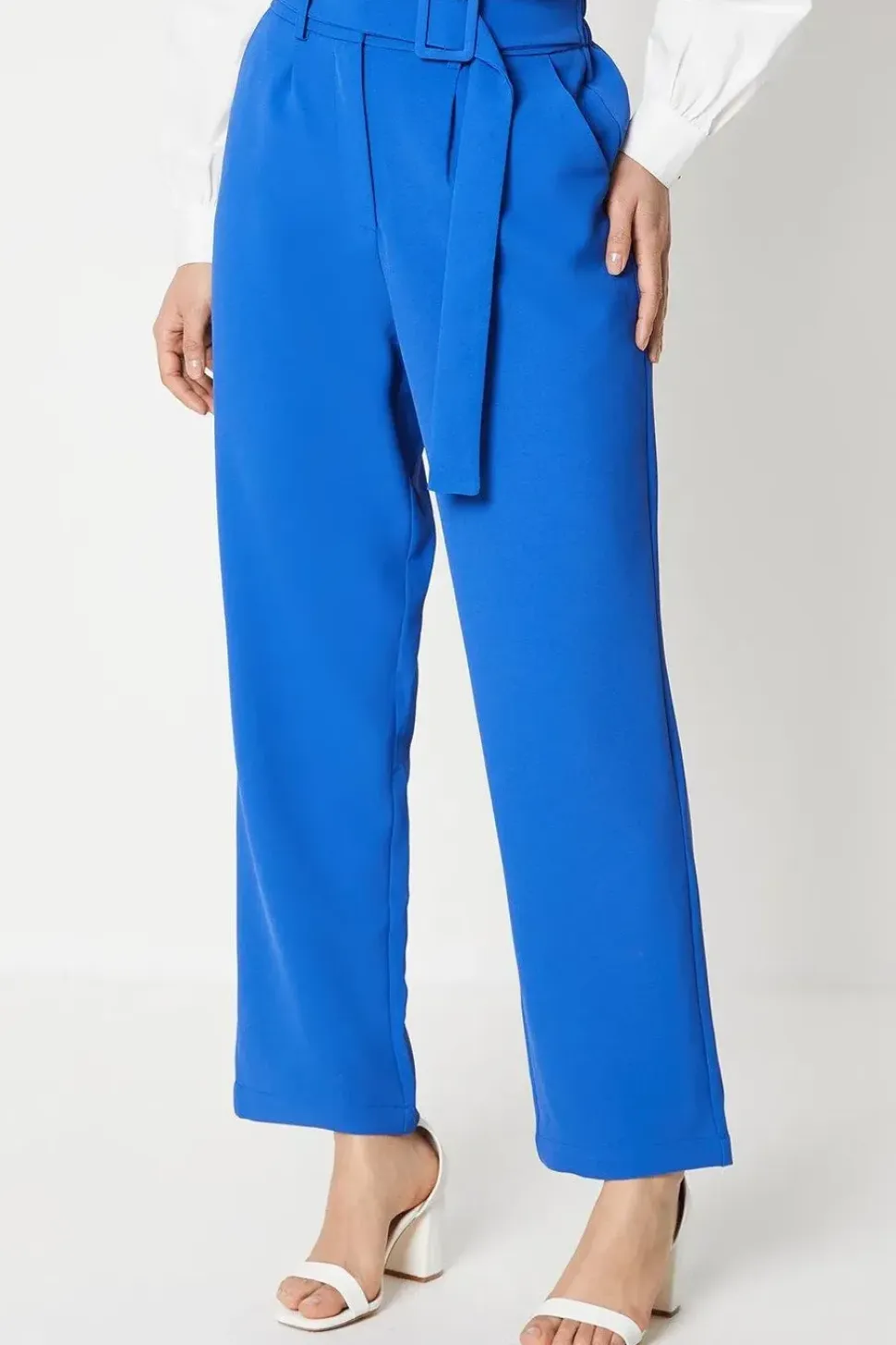 Tie Detail High Waisted Trousers