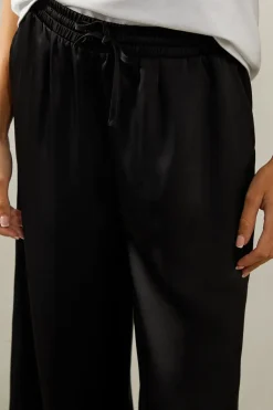 Tie Detail Wide Leg Trousers