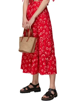 Tie Dye Floral Tiered Skirt-Tie Dye