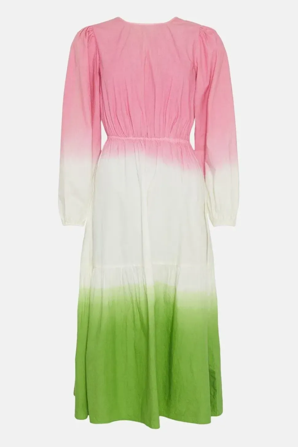 Tie Dye Poplin Lace Up Back Midi Dress