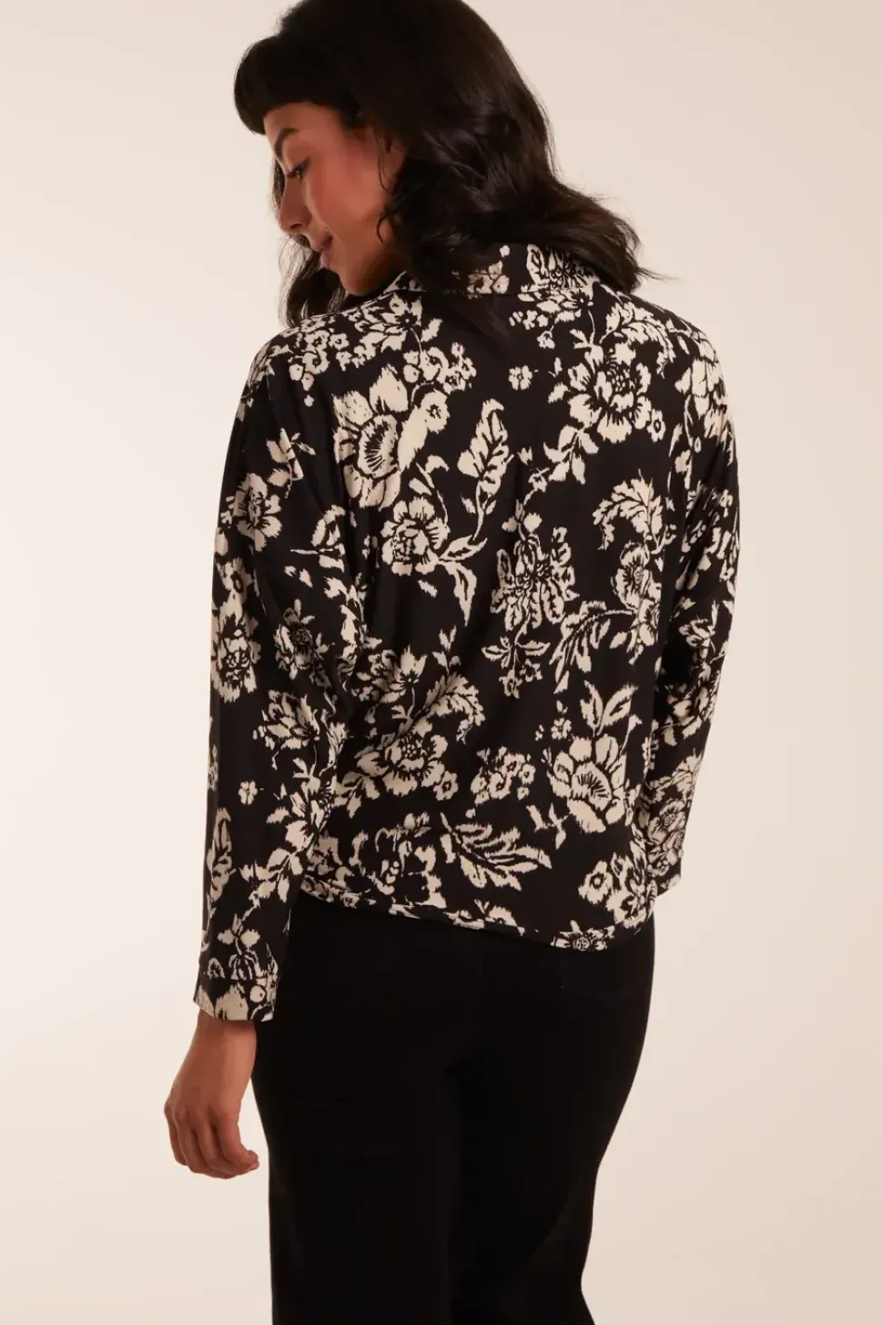 Tie Front Oversized Shirt