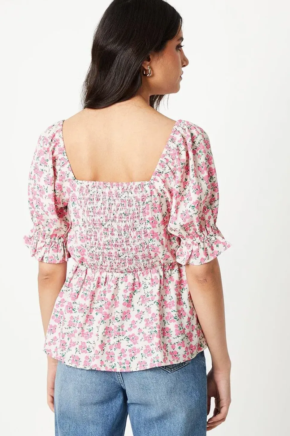 Tie Front Sweetheart Neck Top