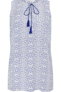 Tie Neck Sleeveless Blouse