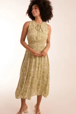 Tie Neck Sleeveless Dress