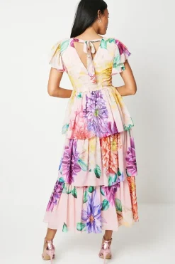 Tiered Georgette Maxi Dress