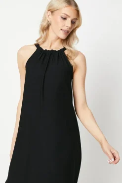 Tiered Halterneck Midi Dress