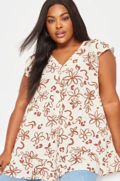 Tiered Linen Blouse