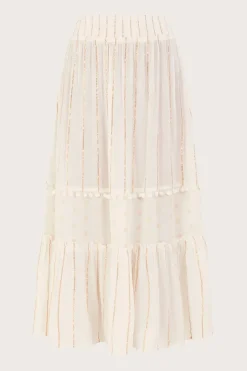 Tiered Metallic Beach Skirt