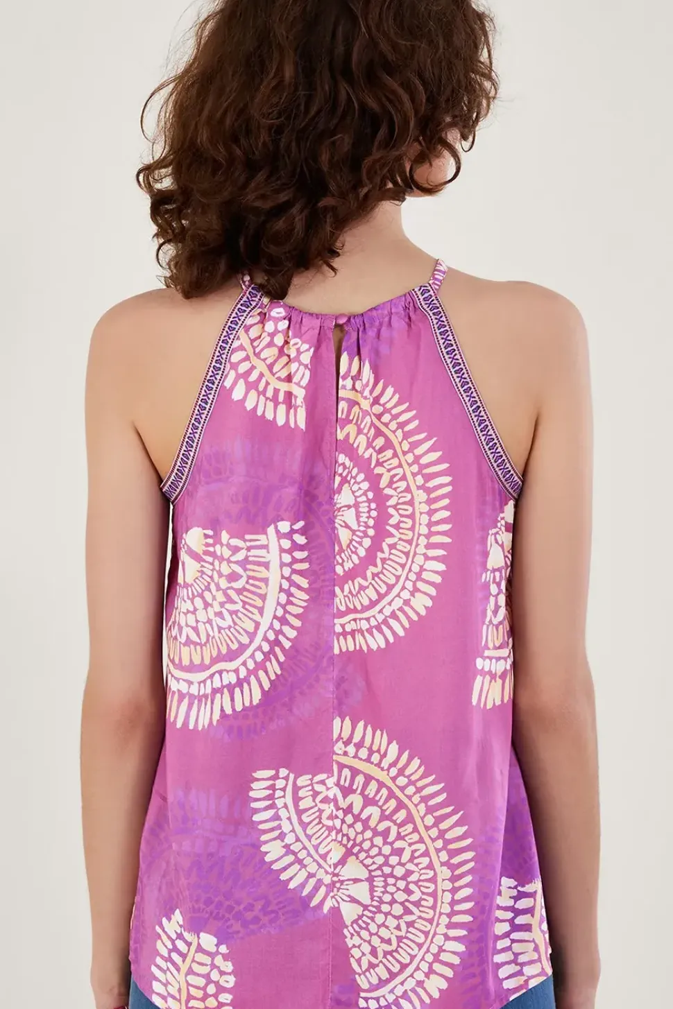 Tie Strap Print Cami Top