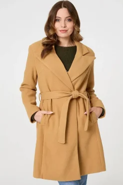 Tie Waist Longline Trench Coat