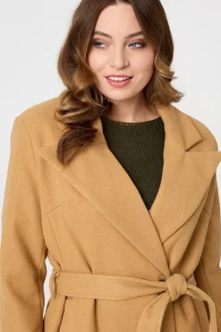 Tie Waist Longline Trench Coat