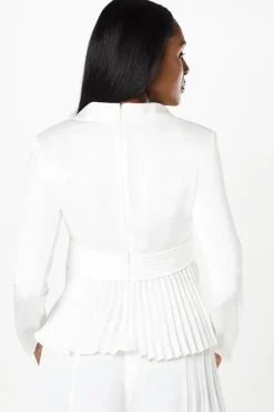 Tie Waist Peplum Blazer