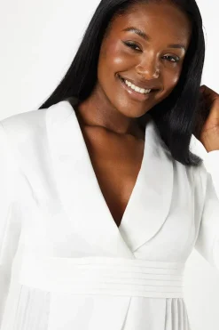 Tie Waist Peplum Blazer