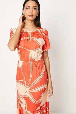 Tie Waist Tie Dye Maxi Dress