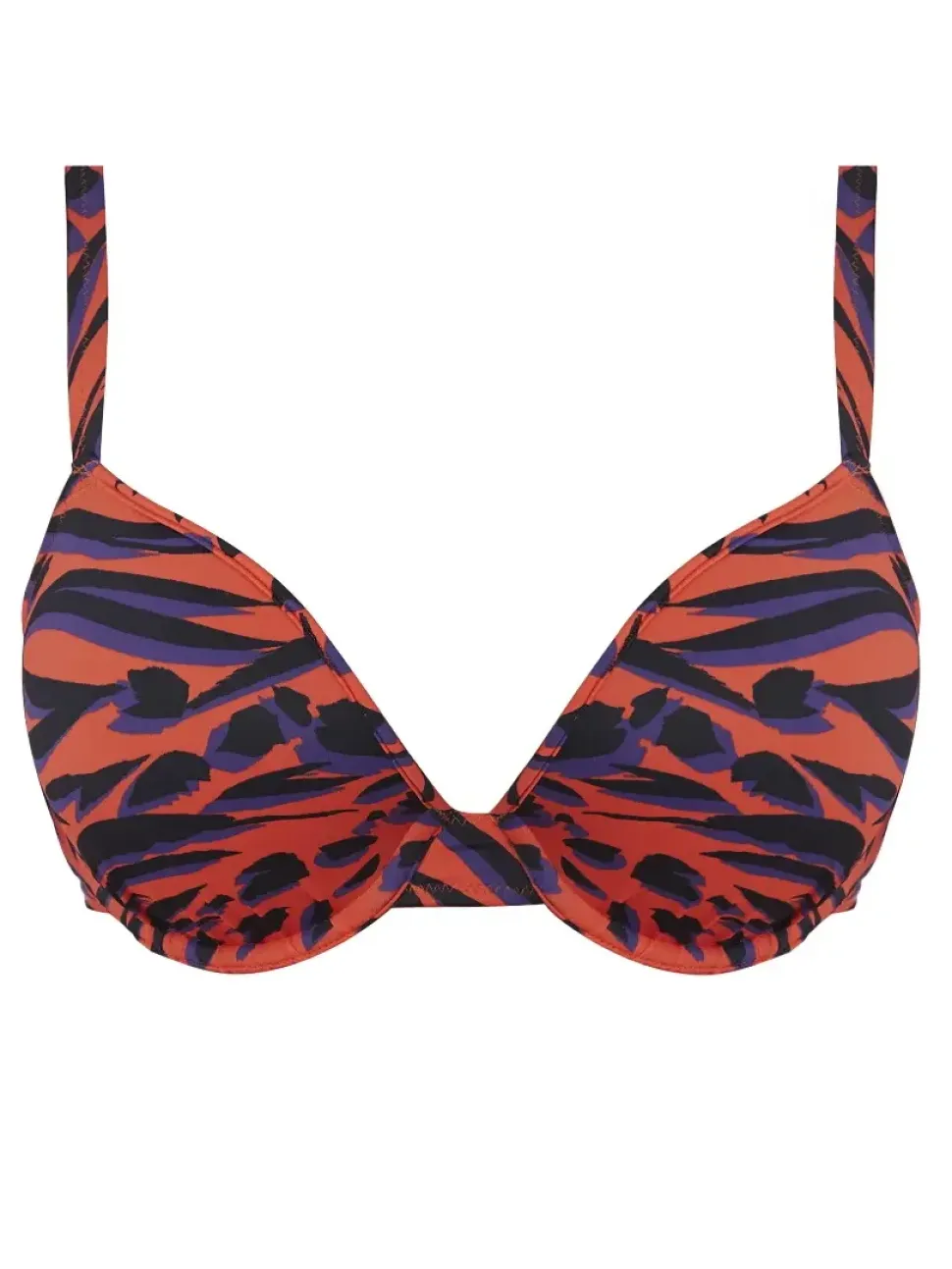 Tiger Bay Moulded Plunge Bikini Top Sunset