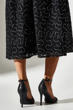 Tilda Lattice Front High Heeled Sandals