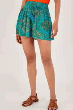 Tile Print Shorts