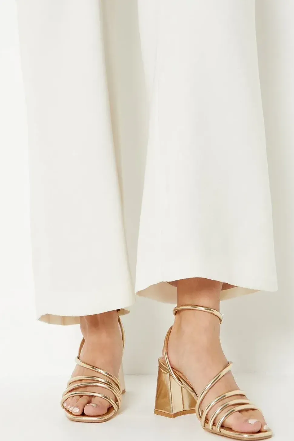 Tischea Strappy High Block Heeled Sandals