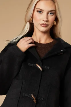 Toggle Detail Hooded Coat