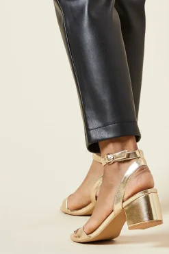 Tommi Barely There Mid Block Heel Sandals
