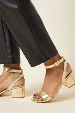 Tommi Barely There Mid Block Heel Sandals