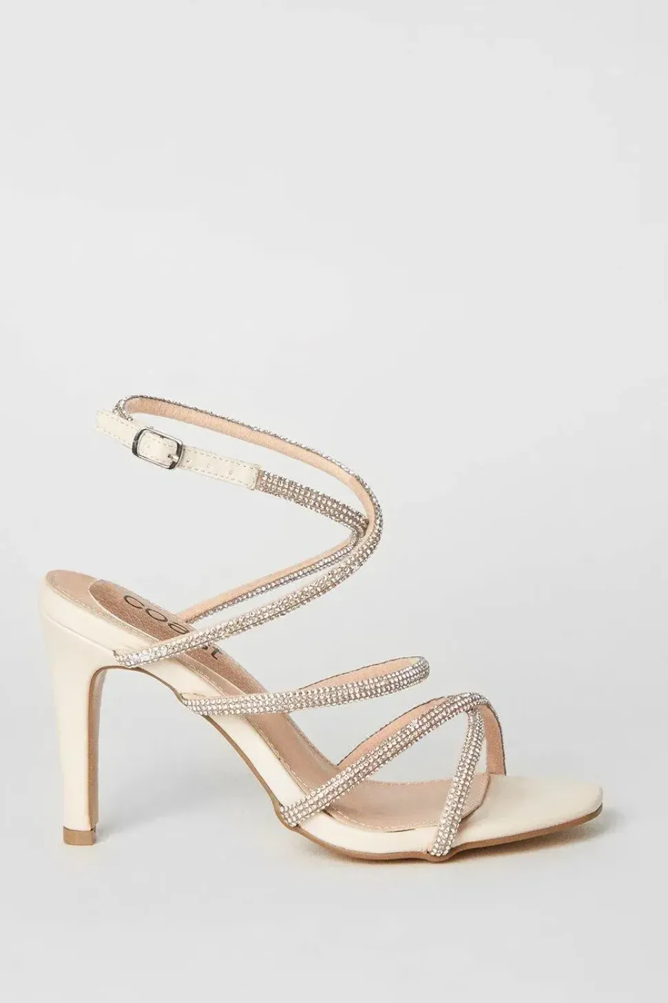 Toni Diamante Cross Strap High Stiletto Heel Sandals