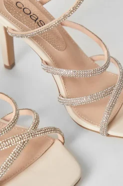 Toni Diamante Cross Strap High Stiletto Heel Sandals