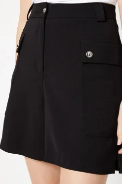 Top Stitch Utility Detail Longline Short