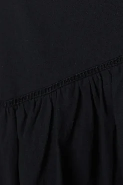 Trim Insert Cotton Maxi Skirt