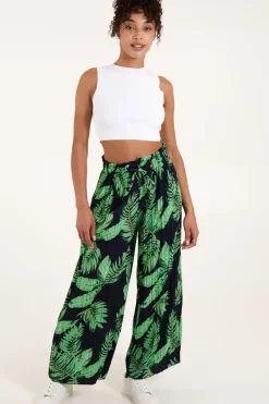 Tropical Print Elasticated Waist Culottes