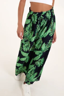 Tropical Print Elasticated Waist Culottes