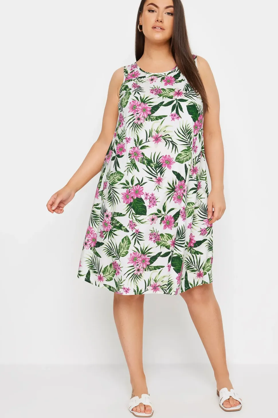 Tropical Print Mini Dress