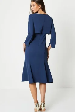 Tulip Bodice Long Sleeve Midi Dress