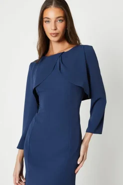 Tulip Bodice Long Sleeve Midi Dress