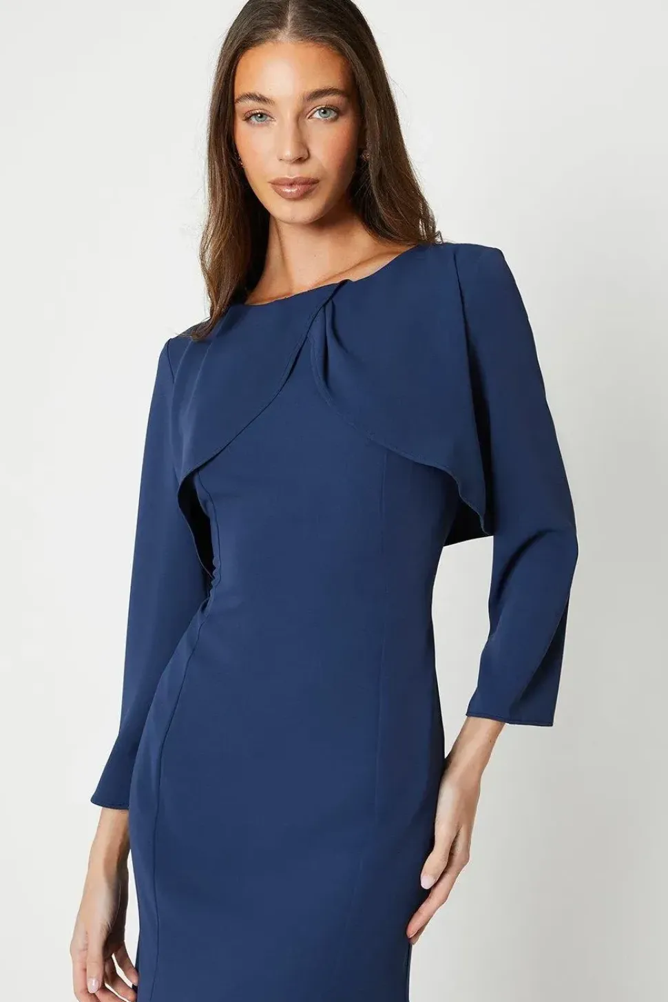 Tulip Bodice Long Sleeve Midi Dress