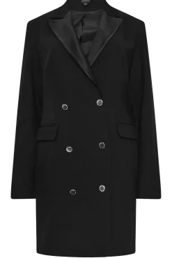 Tuxedo Button Detail Dress