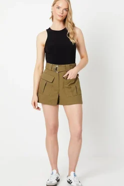 Twill Cargo Pocket Tailored Shorts