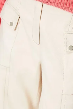 Twill Contrast Stitch Cargo Trouser