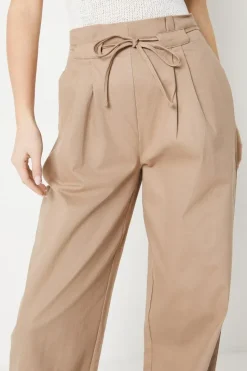 Twill Drawstring Paperbag Trouser